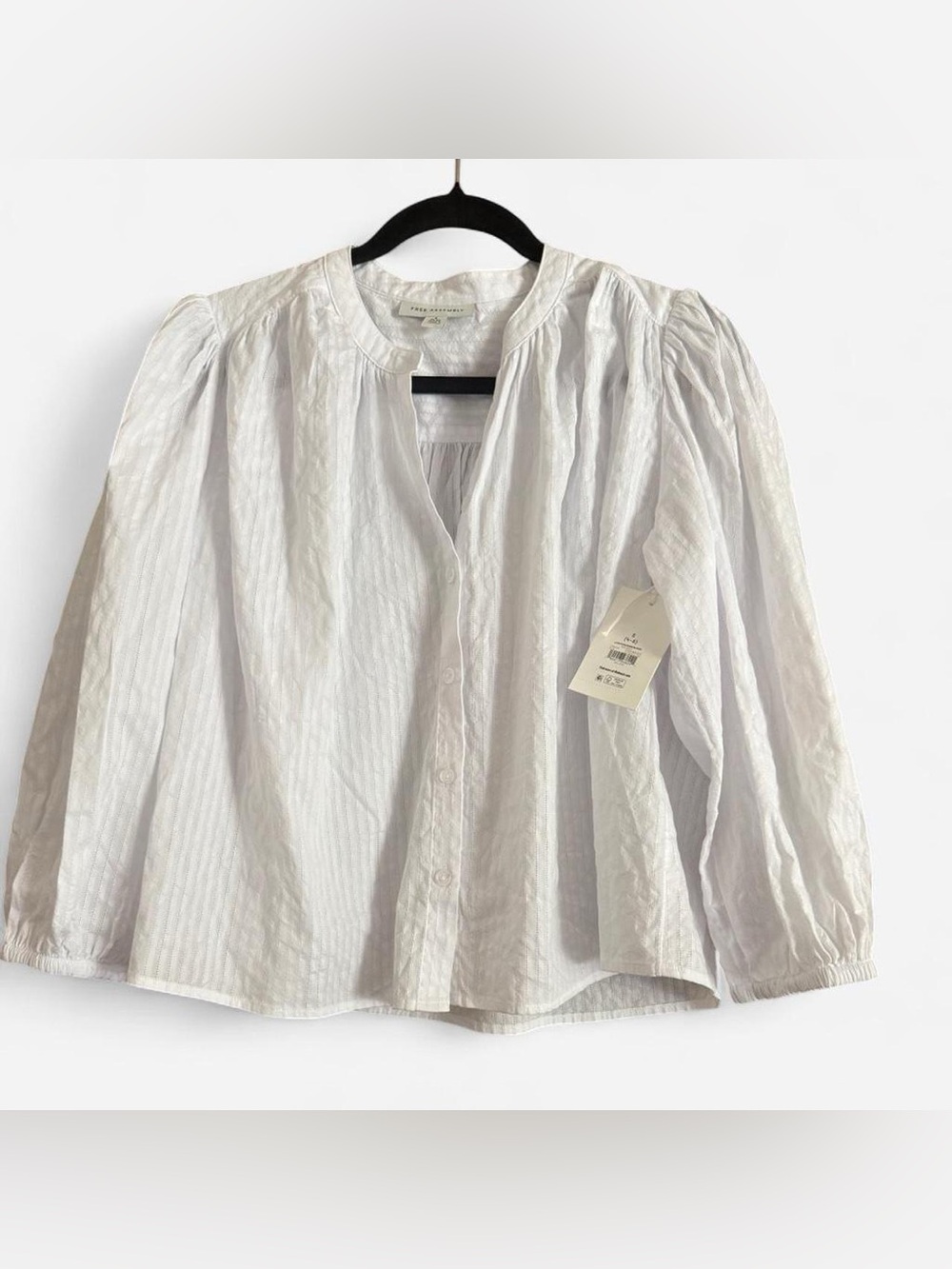 Free Assembly Women’s 100%Cotton White Blouse
